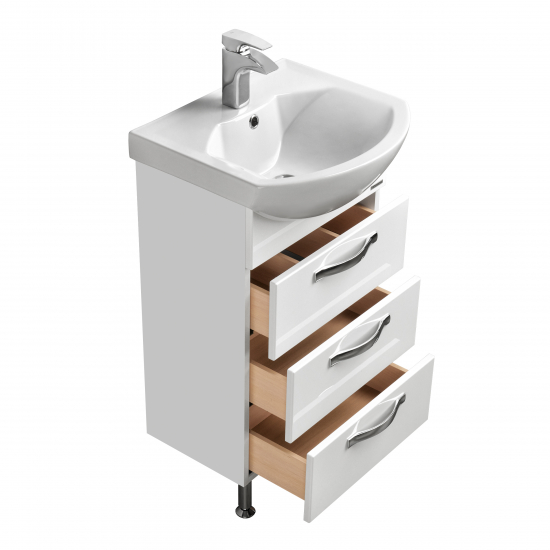 Тумба с раковиной АКВАТОН Ария Н 50 белая