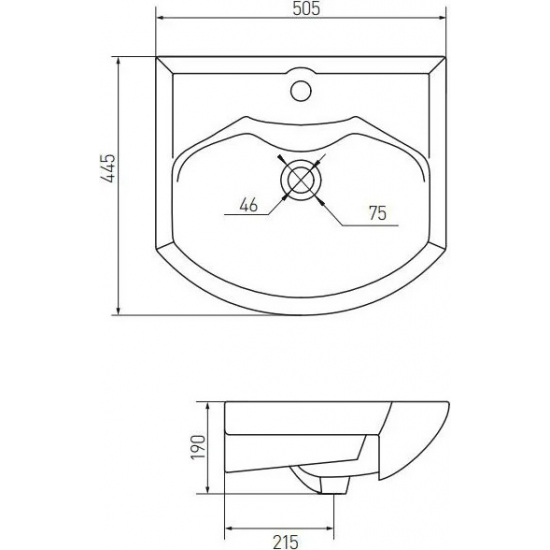 Тумба с раковиной АКВАТОН Ария Н 50 белая