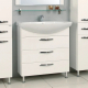 Тумба с раковиной АКВАТОН Ария Н 80 белая