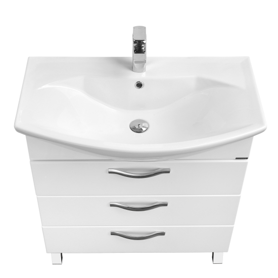 Тумба с раковиной АКВАТОН Ария Н 80 белая