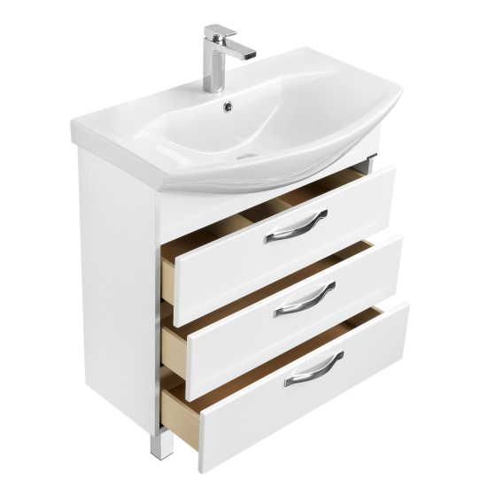 Тумба с раковиной АКВАТОН Ария Н 80 белая