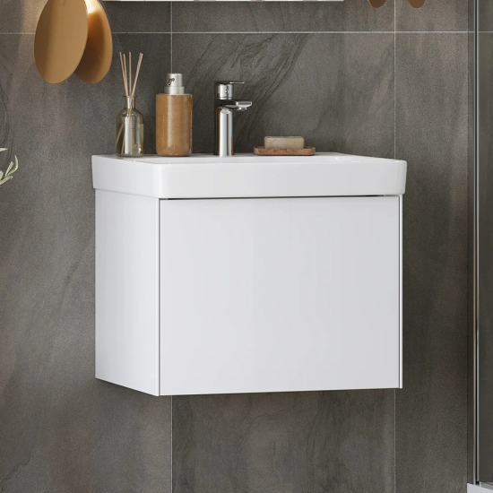 Тумба с раковиной АКВАТОН Асти 55 белая