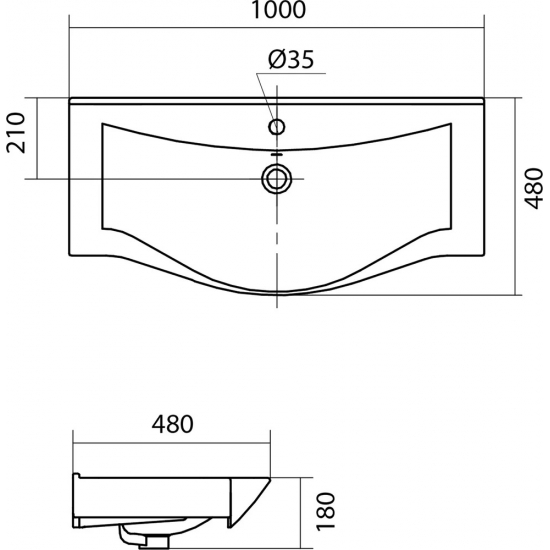 Тумба с раковиной АКВАТОН Беверли 100 подвесная, белая
