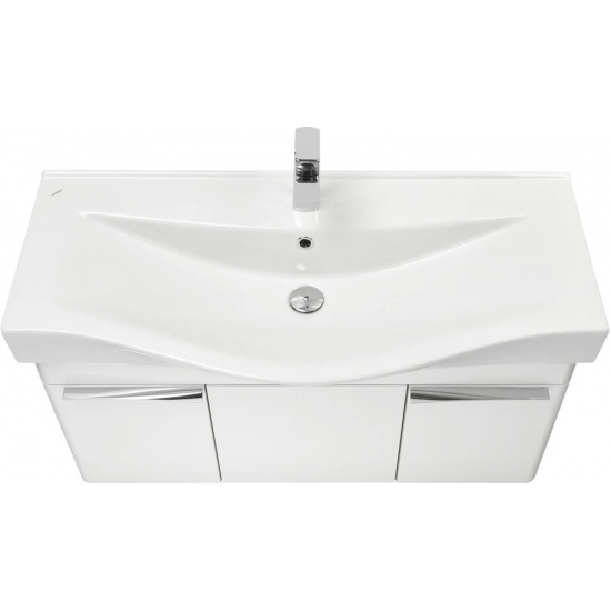 Тумба с раковиной АКВАТОН Беверли 100 подвесная, белая