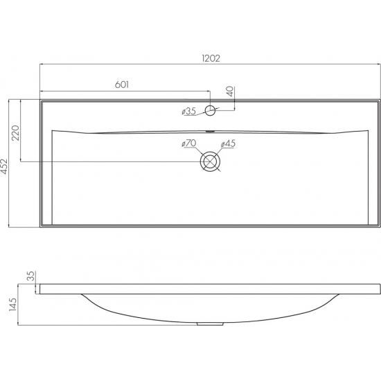 Тумба с раковиной АКВАТОН Диор 120 белая