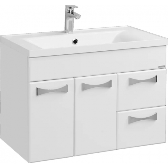 Тумба с раковиной АКВАТОН Диор 80 белая