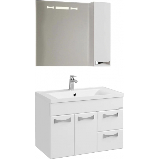 Тумба с раковиной АКВАТОН Диор 80 белая