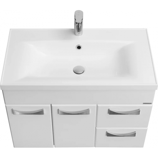 Тумба с раковиной АКВАТОН Диор 80 белая
