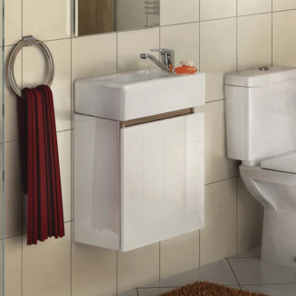 Тумба с раковиной АКВАТОН Эклипс М светлый эбони L