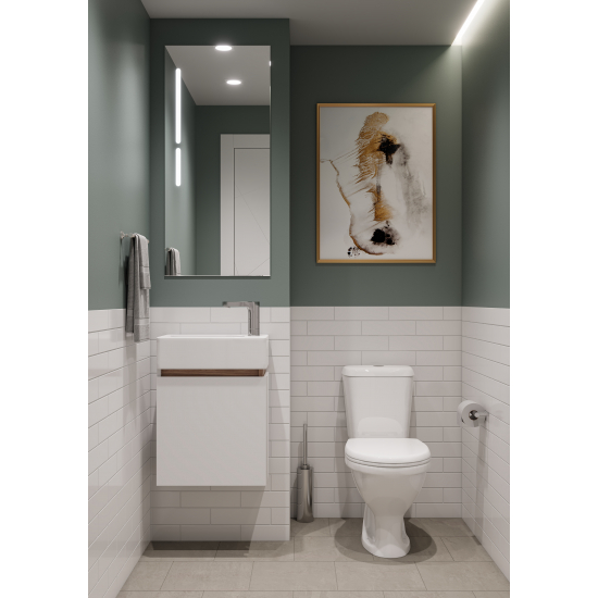 Тумба с раковиной АКВАТОН Эклипс М светлый эбони L