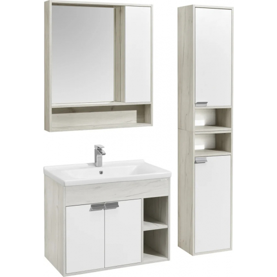 Тумба с раковиной АКВАТОН Флай 80 дуб крафт