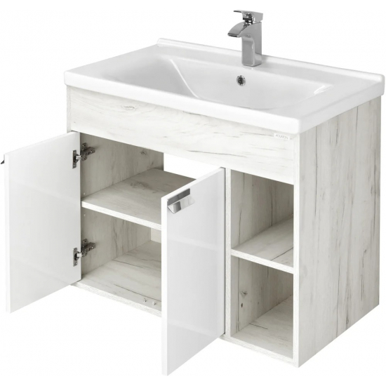 Тумба с раковиной АКВАТОН Флай 80 дуб крафт