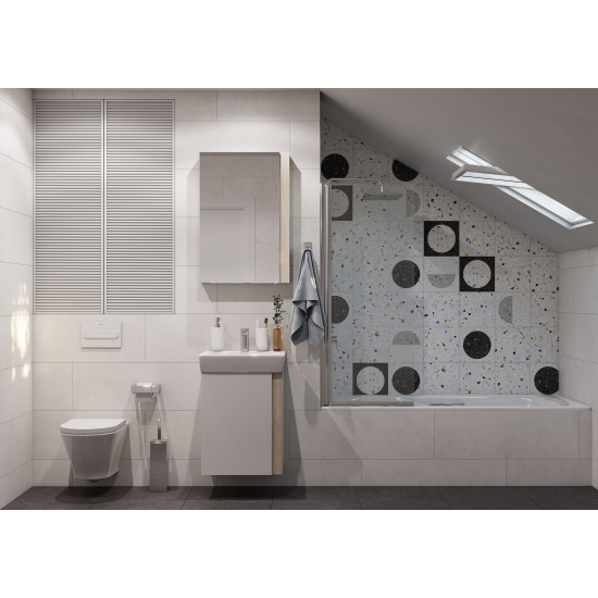 Тумба с раковиной АКВАТОН Кантри 50 белый/дуб верона