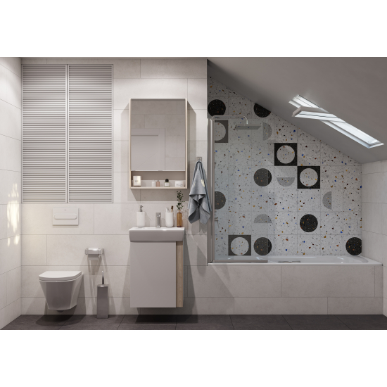 Тумба с раковиной АКВАТОН Кантри 50 белый/дуб верона