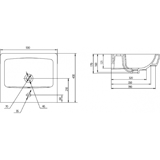 Тумба с раковиной АКВАТОН Кантри 50 белый/дуб верона