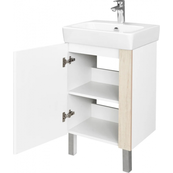 Тумба с раковиной АКВАТОН Кантри 50 белый/дуб верона