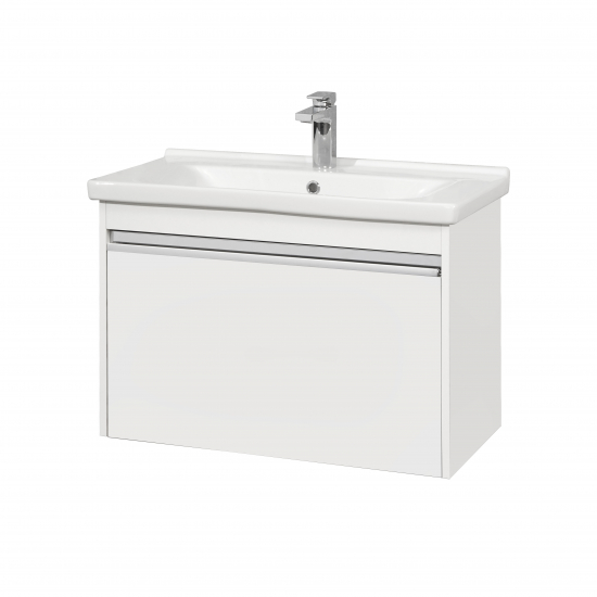 Тумба с раковиной АКВАТОН Капри 80 подвесная, белая
