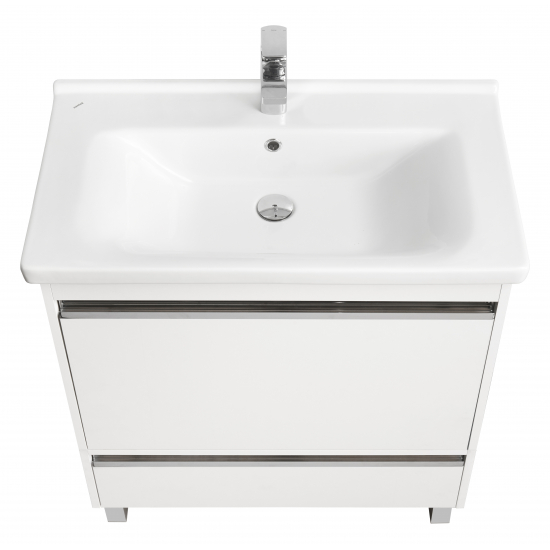 Тумба с раковиной АКВАТОН Капри 80 подвесная, белая