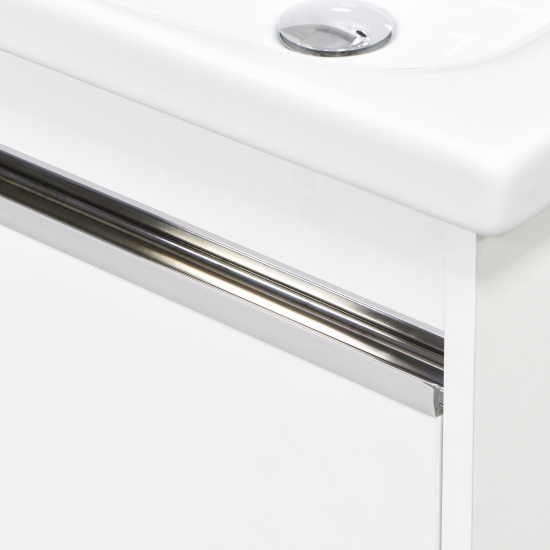 Тумба с раковиной АКВАТОН Капри 80 подвесная, белая