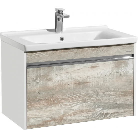 Тумба с раковиной АКВАТОН Капри 80 подвесная, бетон пайн