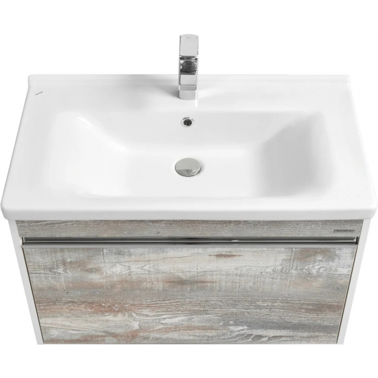 Тумба с раковиной АКВАТОН Капри 80 подвесная, бетон пайн