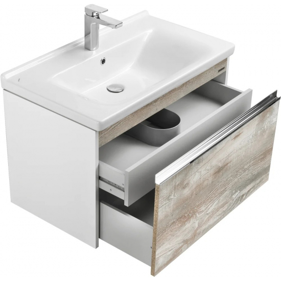 Тумба с раковиной АКВАТОН Капри 80 подвесная, бетон пайн