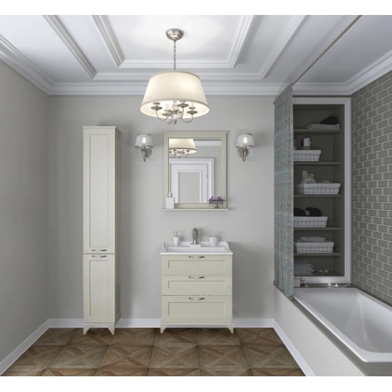 Тумба с раковиной АКВАТОН Леон 65Н дуб бежевый