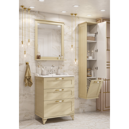 Тумба с раковиной АКВАТОН Леон 65Н дуб бежевый