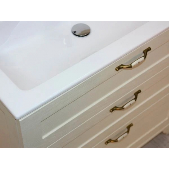 Тумба с раковиной АКВАТОН Леон 65Н дуб бежевый