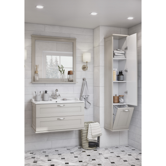 Тумба с раковиной АКВАТОН Леон 80 дуб белый