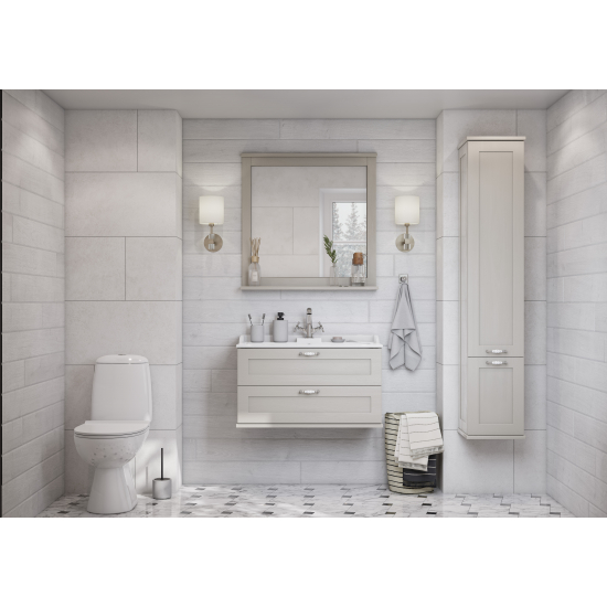 Тумба с раковиной АКВАТОН Леон 80 дуб белый