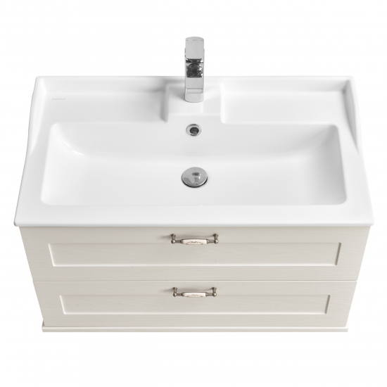 Тумба с раковиной АКВАТОН Леон 80 дуб белый