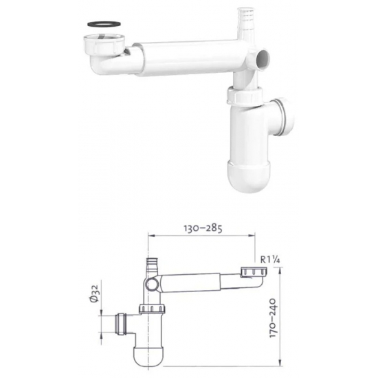 Тумба с раковиной АКВАТОН Мадрид 100 белая с 2 ящиками