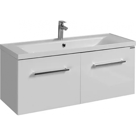 Тумба с раковиной АКВАТОН Мадрид 100 белая с 2 ящиками