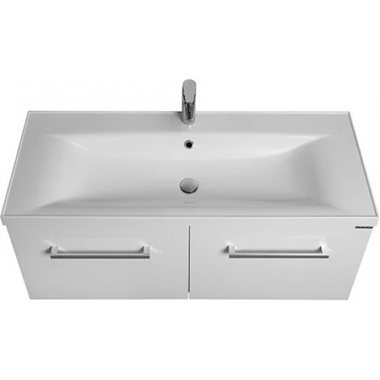 Тумба с раковиной АКВАТОН Мадрид 100 белая с 2 ящиками