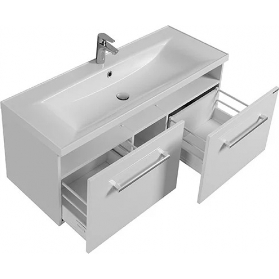Тумба с раковиной АКВАТОН Мадрид 100 белая с 2 ящиками
