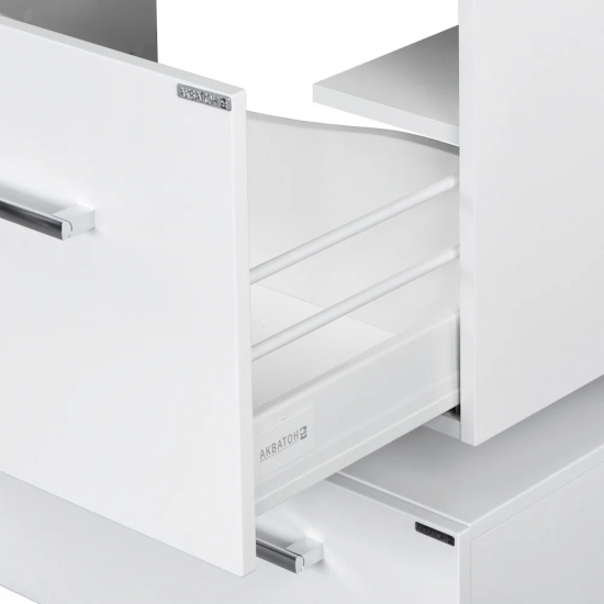 Тумба с раковиной АКВАТОН Мадрид 120 М белая с 1 ящиком 