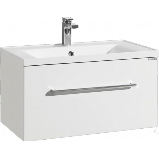Тумба с раковиной АКВАТОН Мадрид 80 белая с ящиком