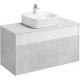 Тумба с раковиной АКВАТОН Марбл 100 слэйт, белая матовая, раковина 1WH501709