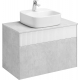 Тумба с раковиной АКВАТОН Марбл 80 слэйт, белая матовая, раковина 1WH501709