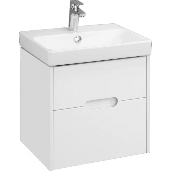 Тумба с раковиной АКВАТОН Оливия 55 белая матовая