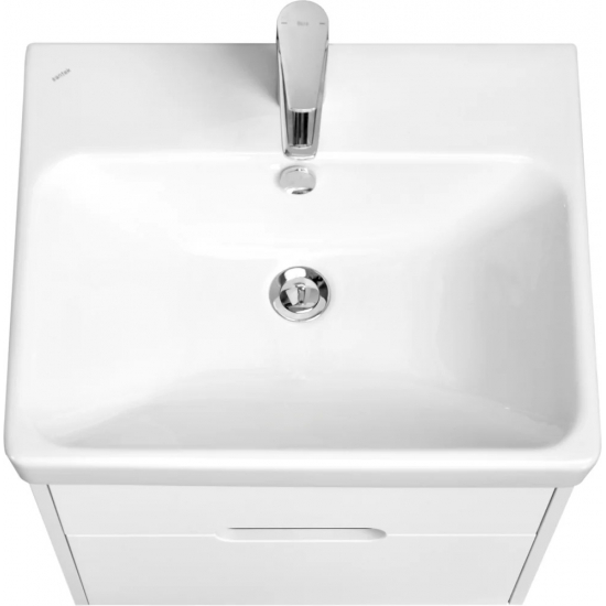 Тумба с раковиной АКВАТОН Оливия 55 белая матовая