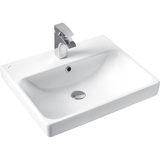 Тумба с раковиной АКВАТОН Оливия 55 белая матовая