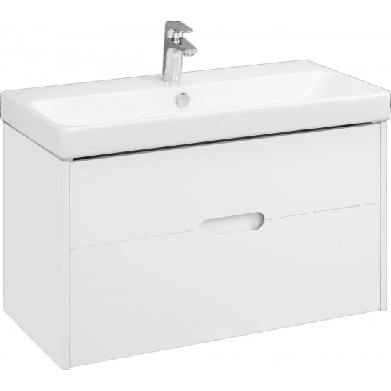 Тумба с раковиной АКВАТОН Оливия 90 белая матовая