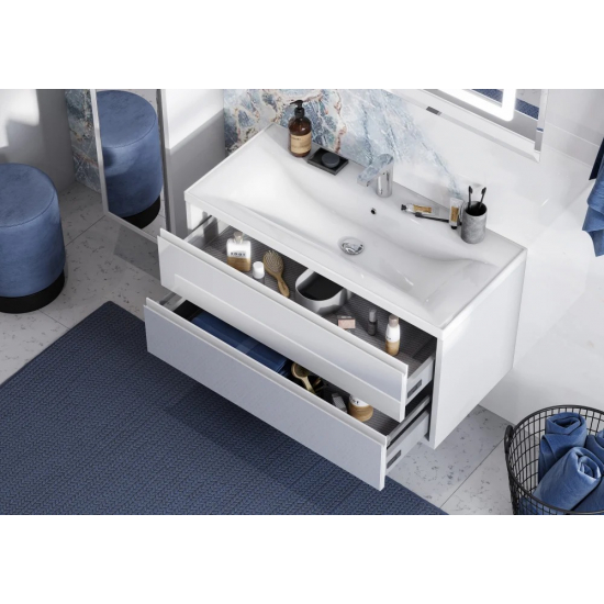 Тумба с раковиной АКВАТОН Римини 100 белая