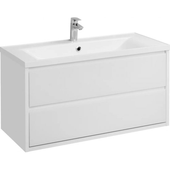 Тумба с раковиной АКВАТОН Римини 100 белая