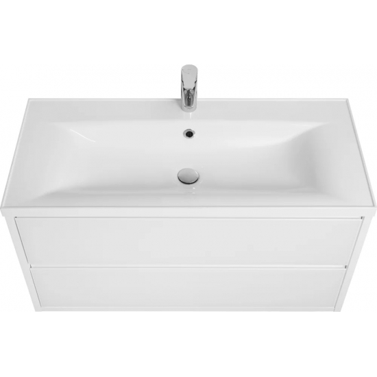 Тумба с раковиной АКВАТОН Римини 100 белая