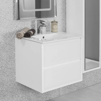 Тумба с раковиной АКВАТОН Римини 60 белая