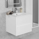 Тумба с раковиной АКВАТОН Римини 60 белая