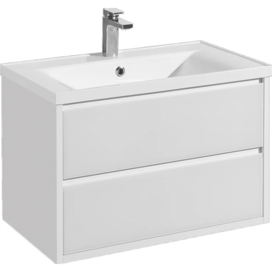 Тумба с раковиной АКВАТОН Римини 80 белая